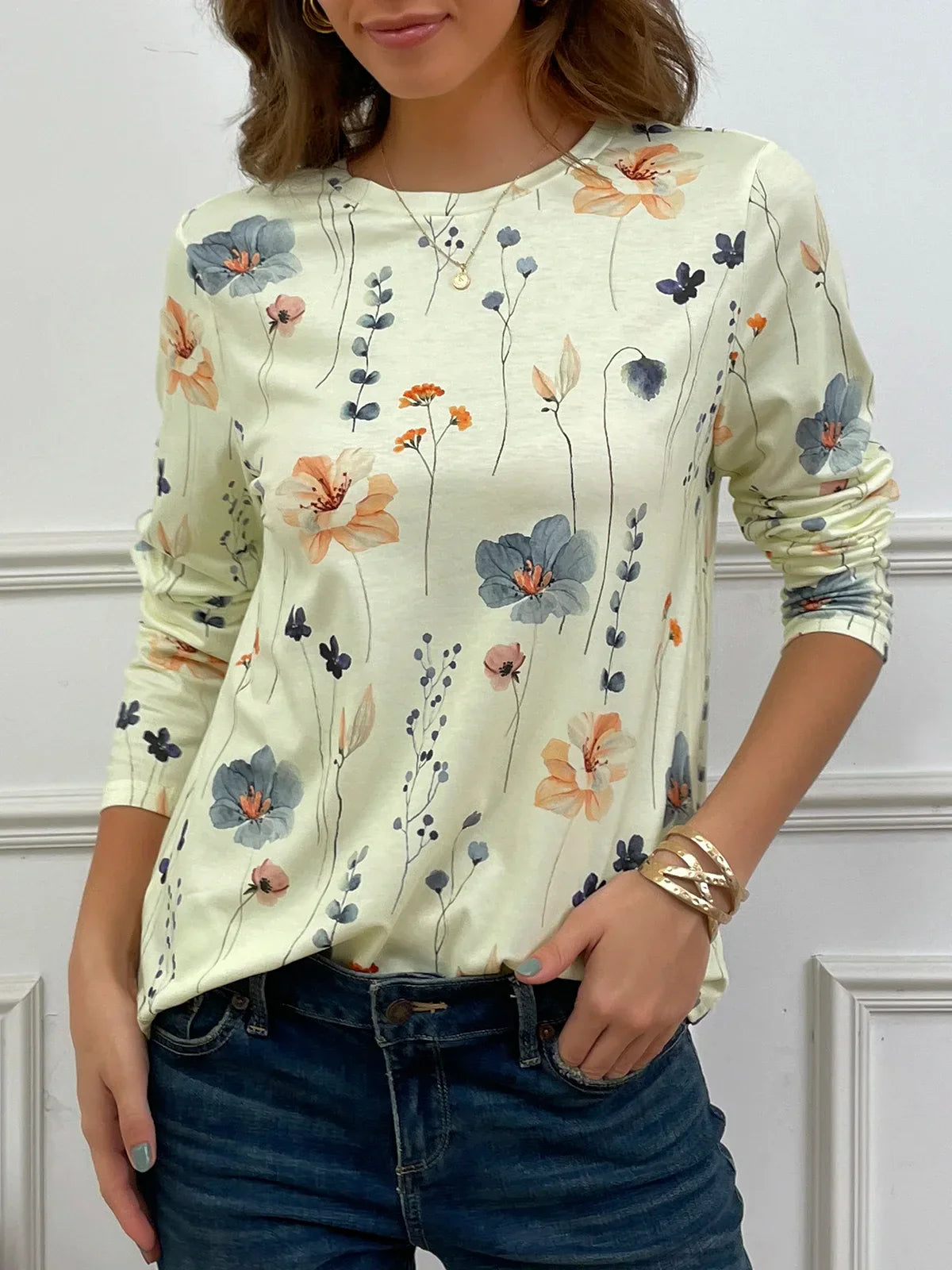Chemise ras du cou pour femme