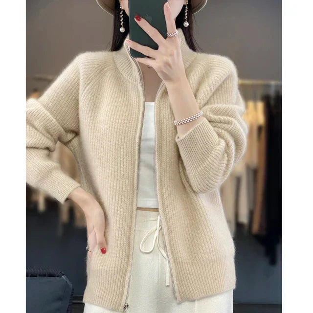 Mitch - Pull zippé confortable pour femmes