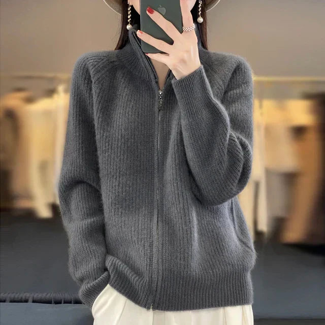 Mitch - Pull zippé confortable pour femmes