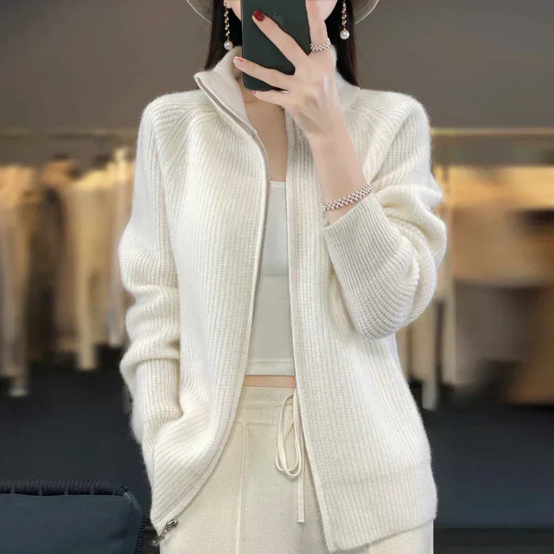 Mitch - Pull zippé confortable pour femmes