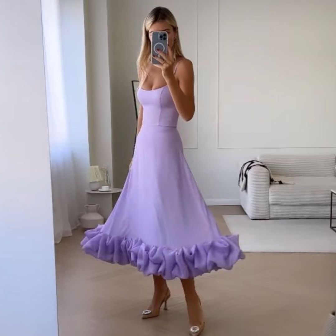 Miriam - Charmante robe midi à volants