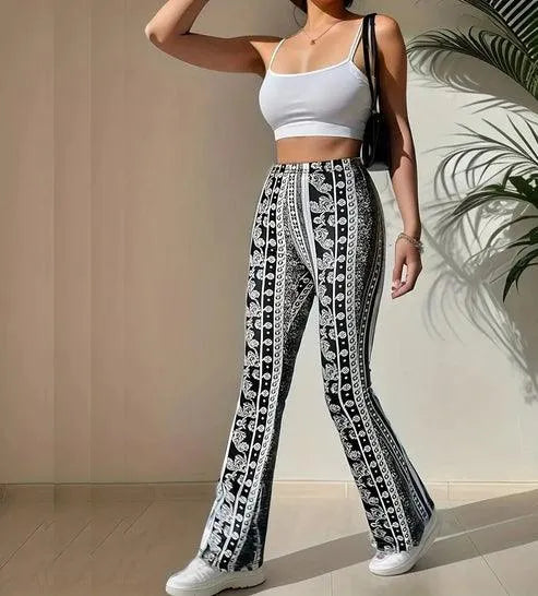 Cara | Pantalon évasé - Imprimés tendance - Coupe flatteuse, tissu confortable