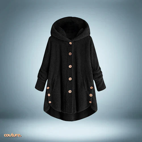 Veste Teddy - avec boutons et capuche