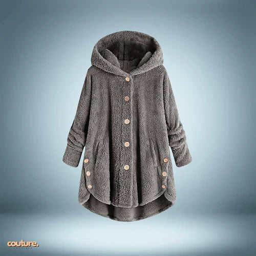 Veste Teddy - avec boutons et capuche