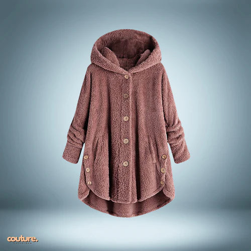 Veste Teddy - avec boutons et capuche
