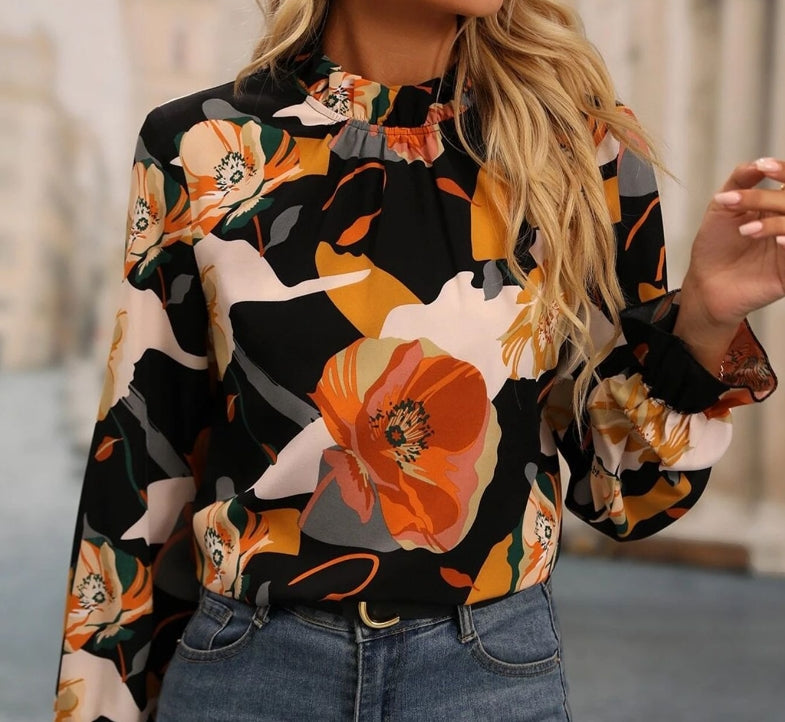 MonLu - Blouse élégante à fleurs