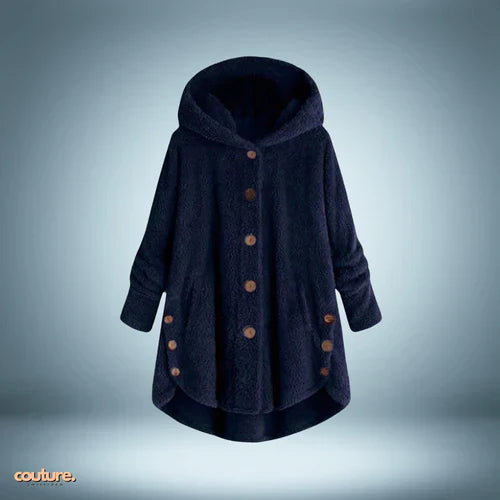 Veste Teddy - avec boutons et capuche