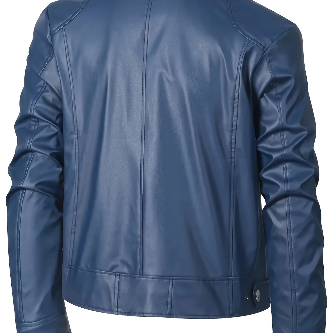 Ruben | Veste élégante en cuir PU avec blocs de couleur et fermeture à glissière multiple