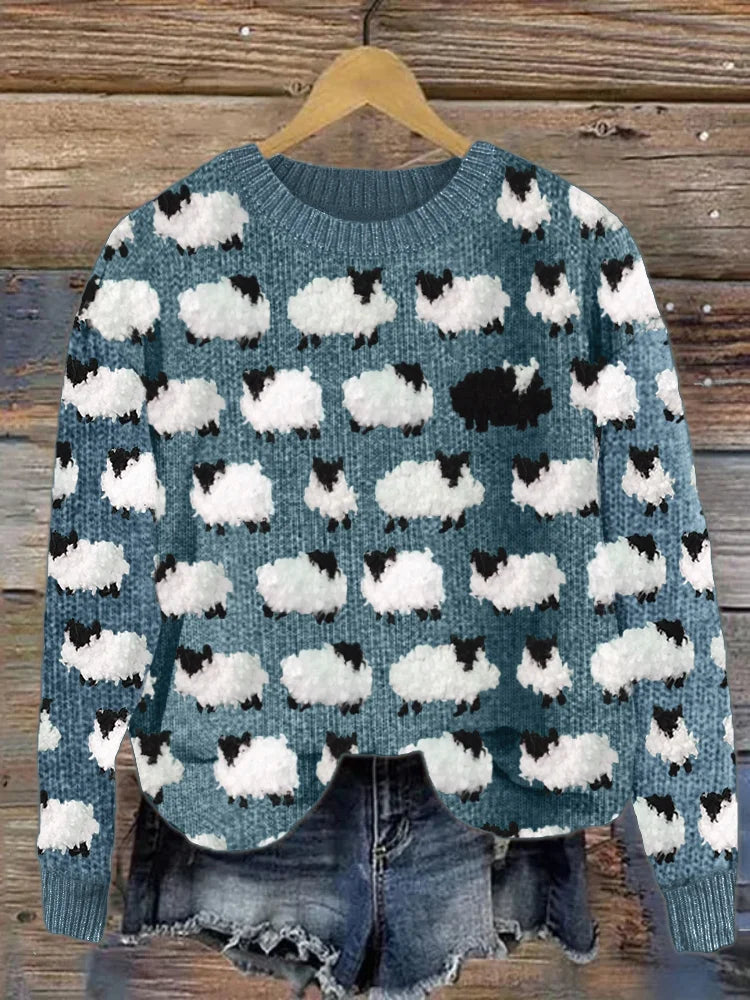 Pull imprimé pour femme