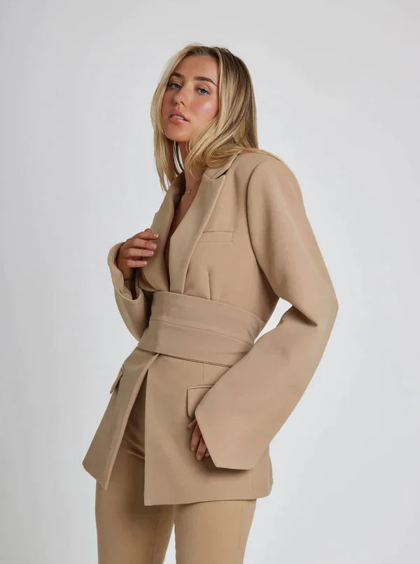 Krizza | Blazer Femme Élégant avec Ceinture Chic et Confortable