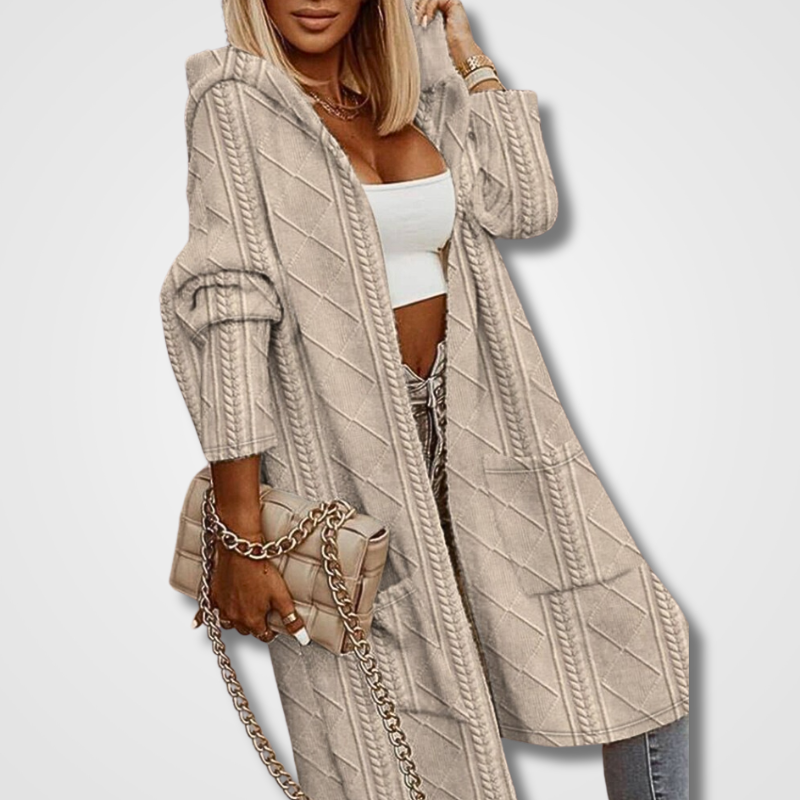 ANNEKE - CARDIGAN LONG CARDIGAN AVEC CAPUCHE