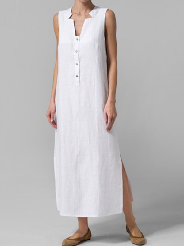 Blakely - Robe longue avec boutons et coupe coulissante