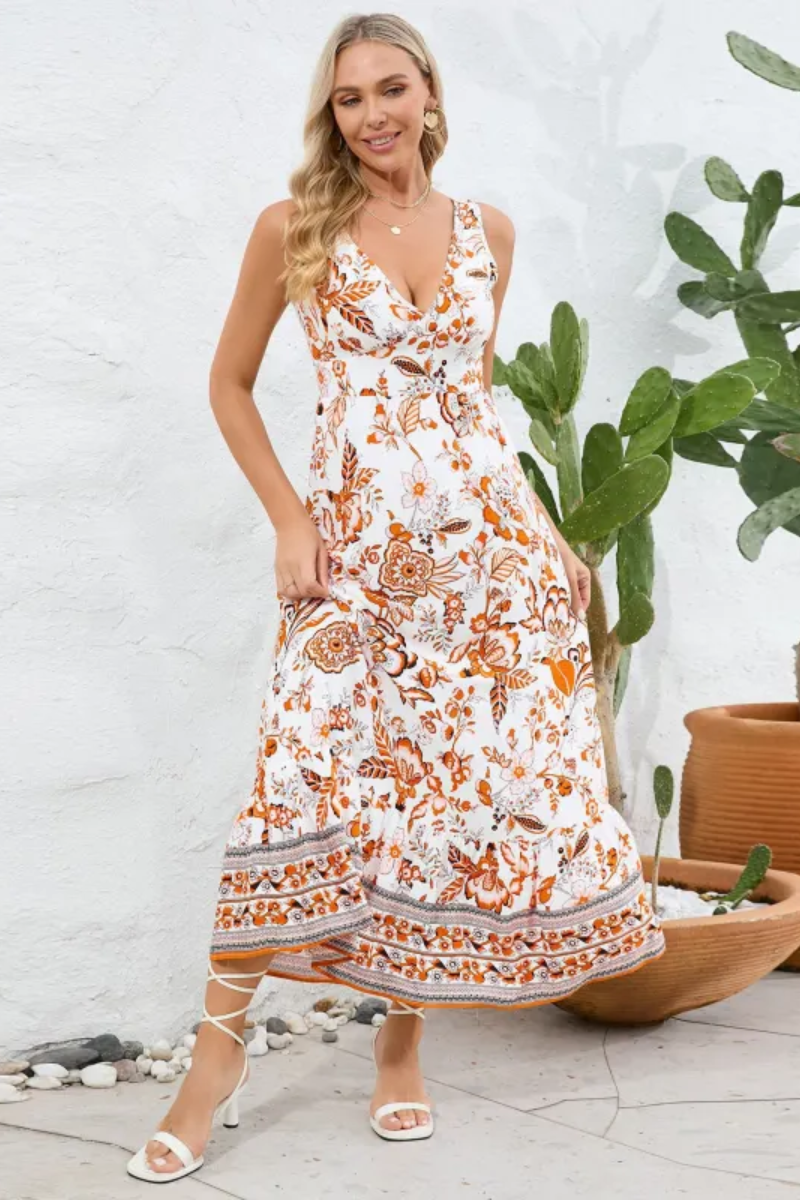 Eva | Robe Longue Fleurie Femme
