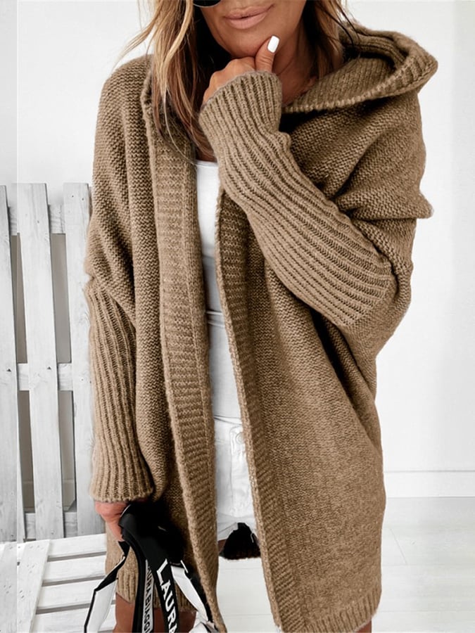 Vivi - Veste mi-longue avec capuche et coutures régulières