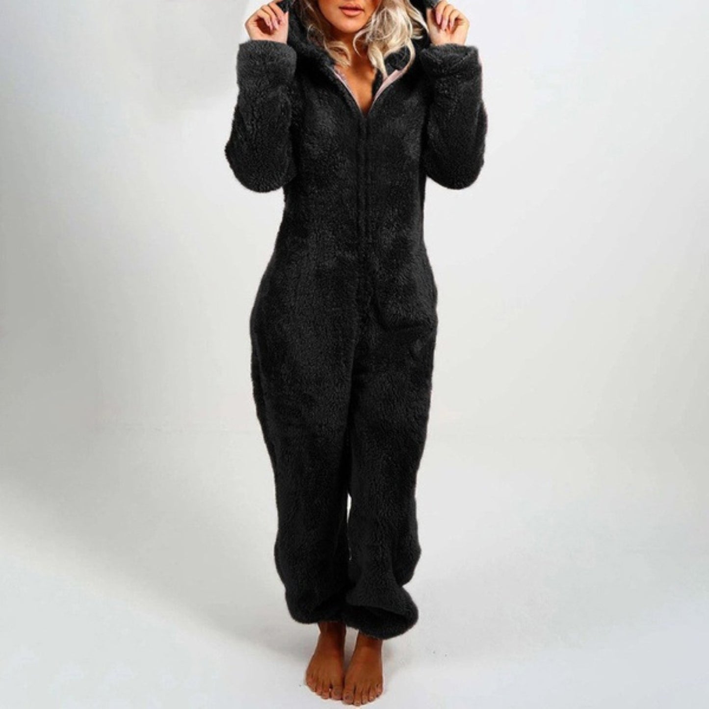 Nina - Pyjama Combinaison Stylé avec Capuche pour Femmes