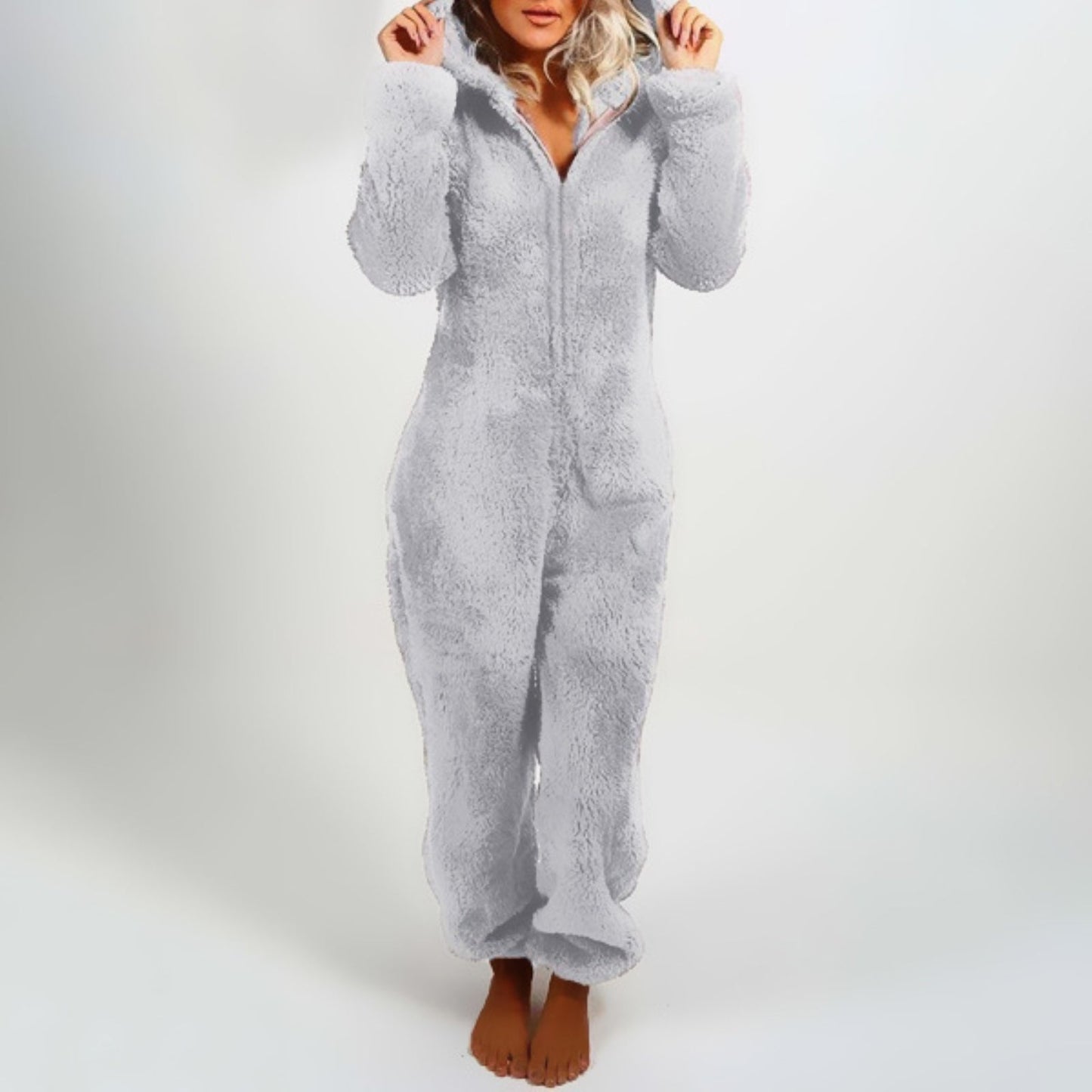 Nina - Pyjama Combinaison Stylé avec Capuche pour Femmes