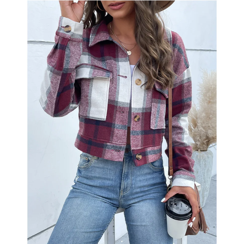 Mira - Veste à carreaux tendance pour femme