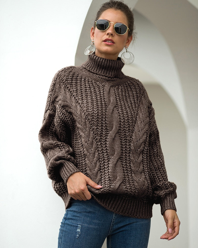 Miranda - Pull à col roulé en maille