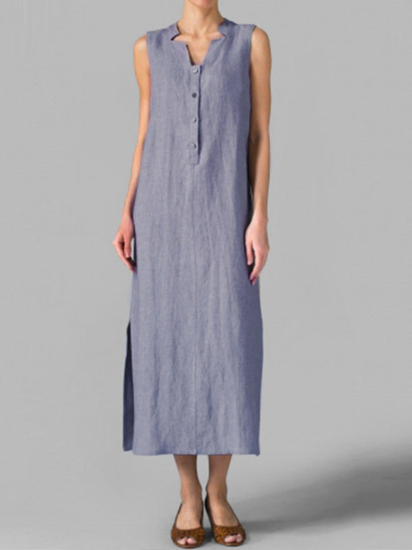Blakely - Robe longue avec boutons et coupe coulissante