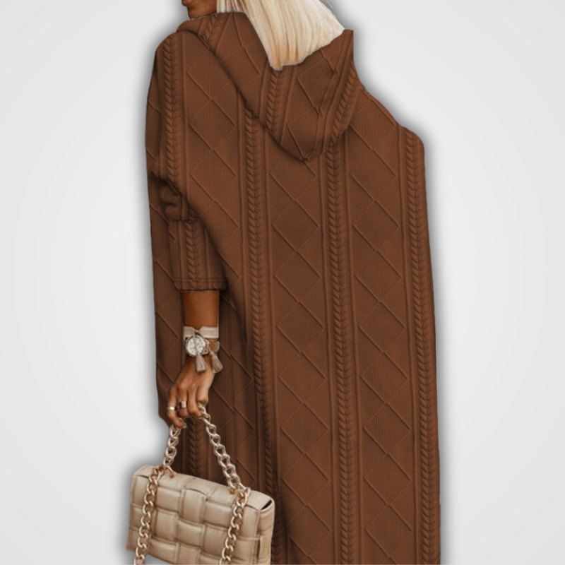 ANNEKE - CARDIGAN LONG CARDIGAN AVEC CAPUCHE