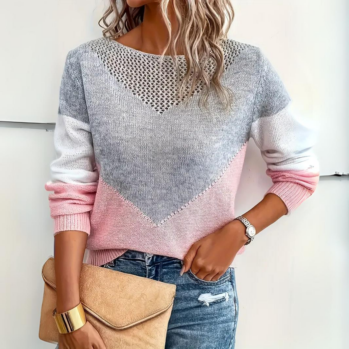 Pull élégant avec un motif expressif