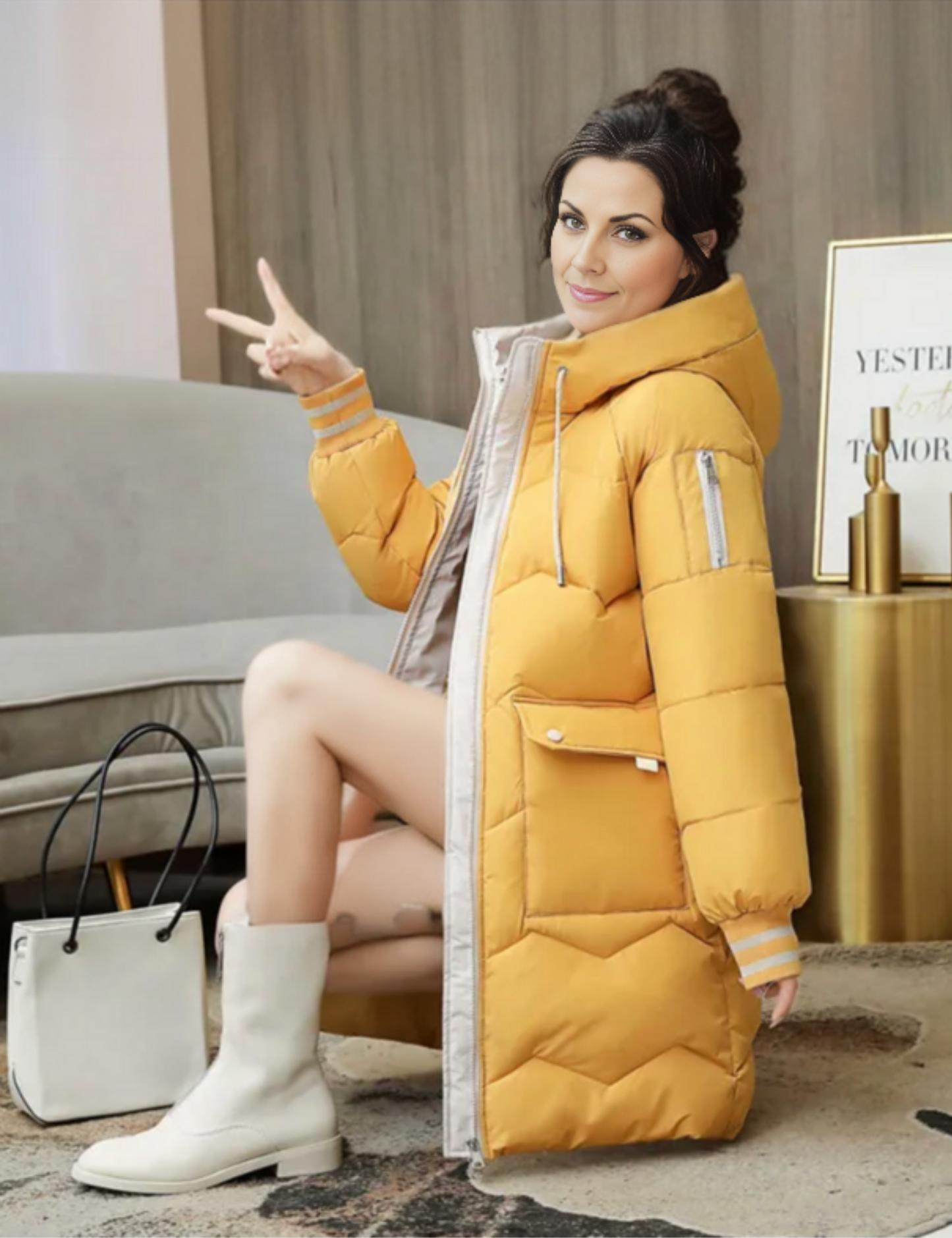 Connie - Veste longue bouffante