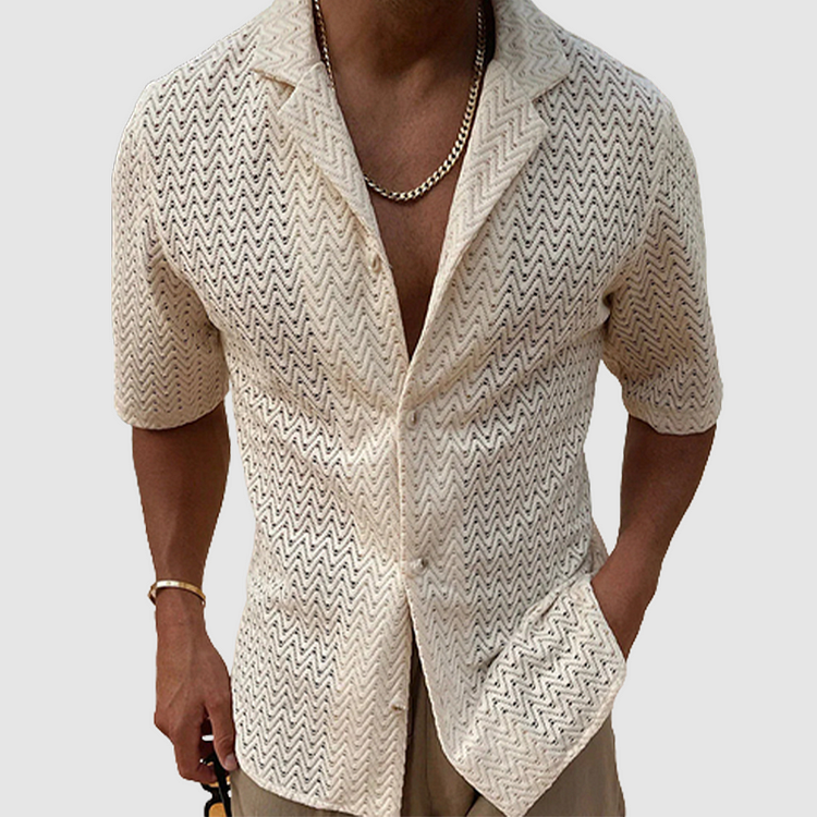 Aaron - Chemise en maille unie