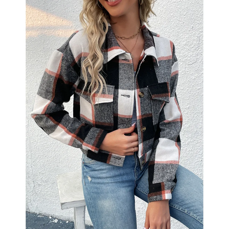 Mira - Veste à carreaux tendance pour femme