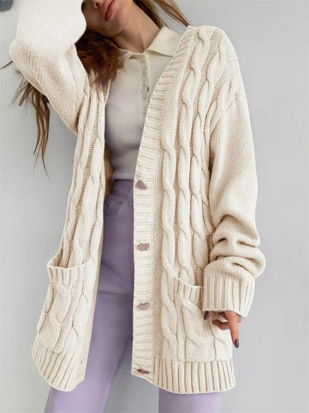 Cardigan tricoté surdimensionné pour femme – élégant et confortable