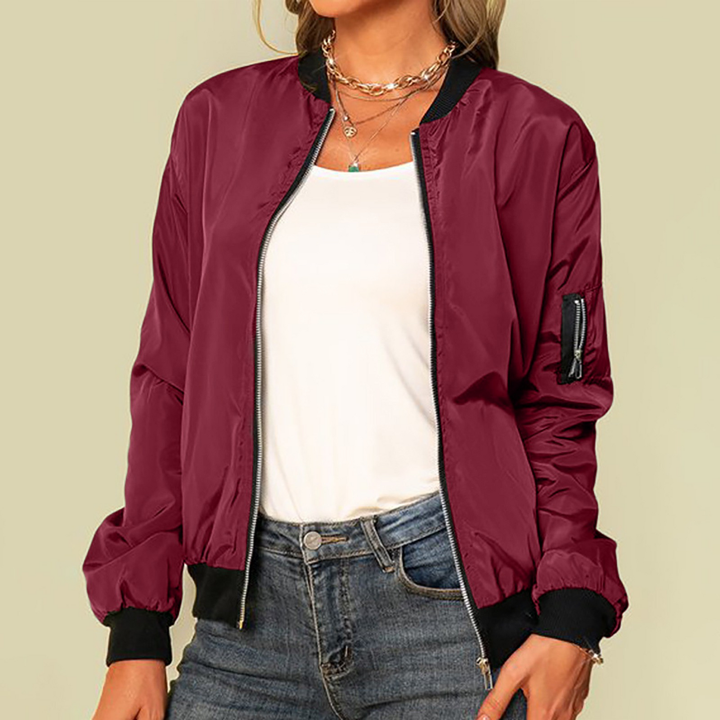 Maudrey - Veste bombardier chic pour femmes