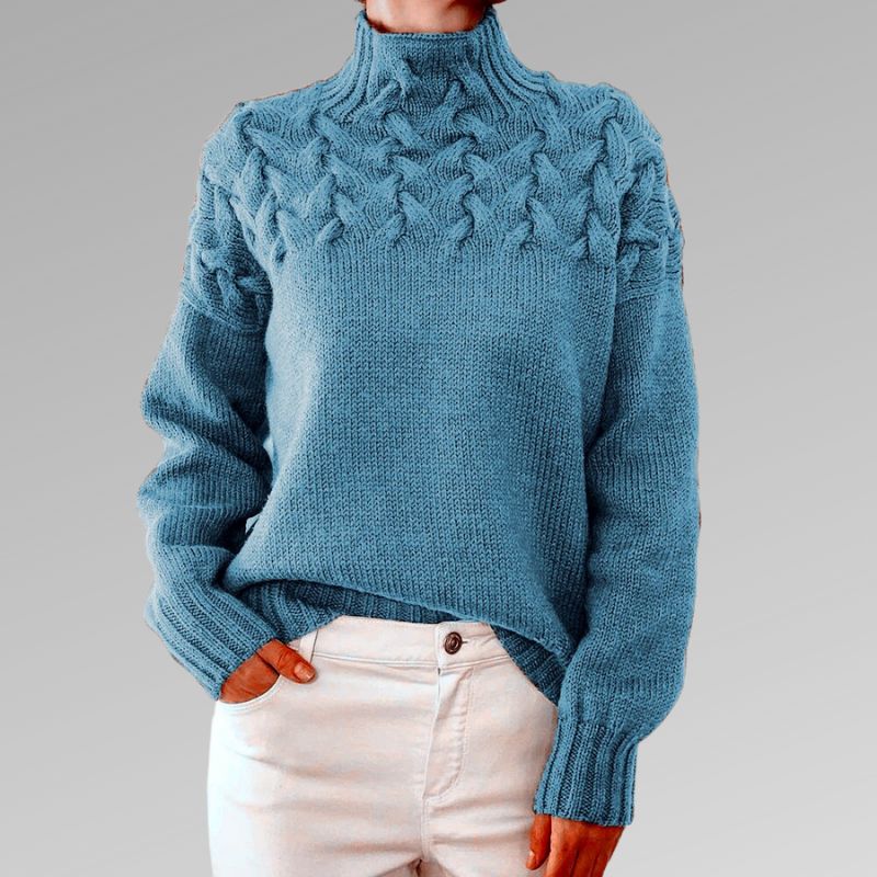 Fleuron | Motif femme Pull à col roulé | Elégant