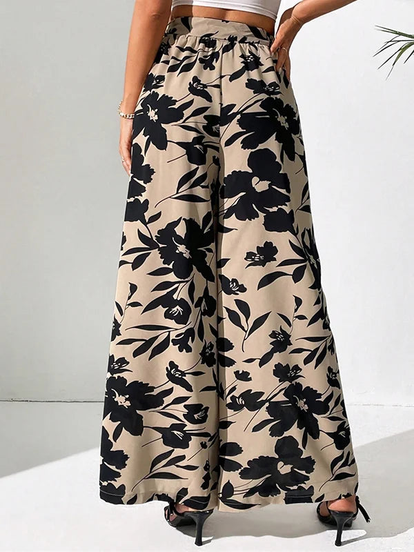 Sophia | Pantalon large avec imprimé floral | Style élégant | Tissu aéré