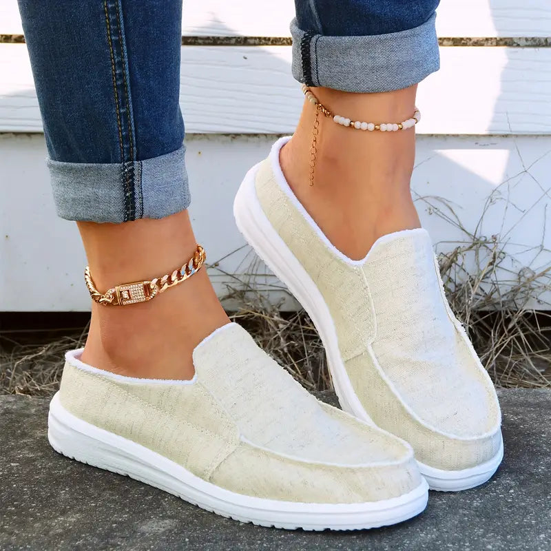Chaussures en toile pour femmes avec imprimé floral