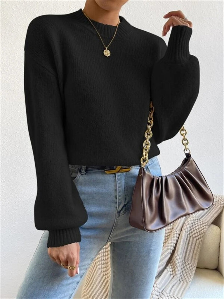 Pull élégant à col montant pour femme