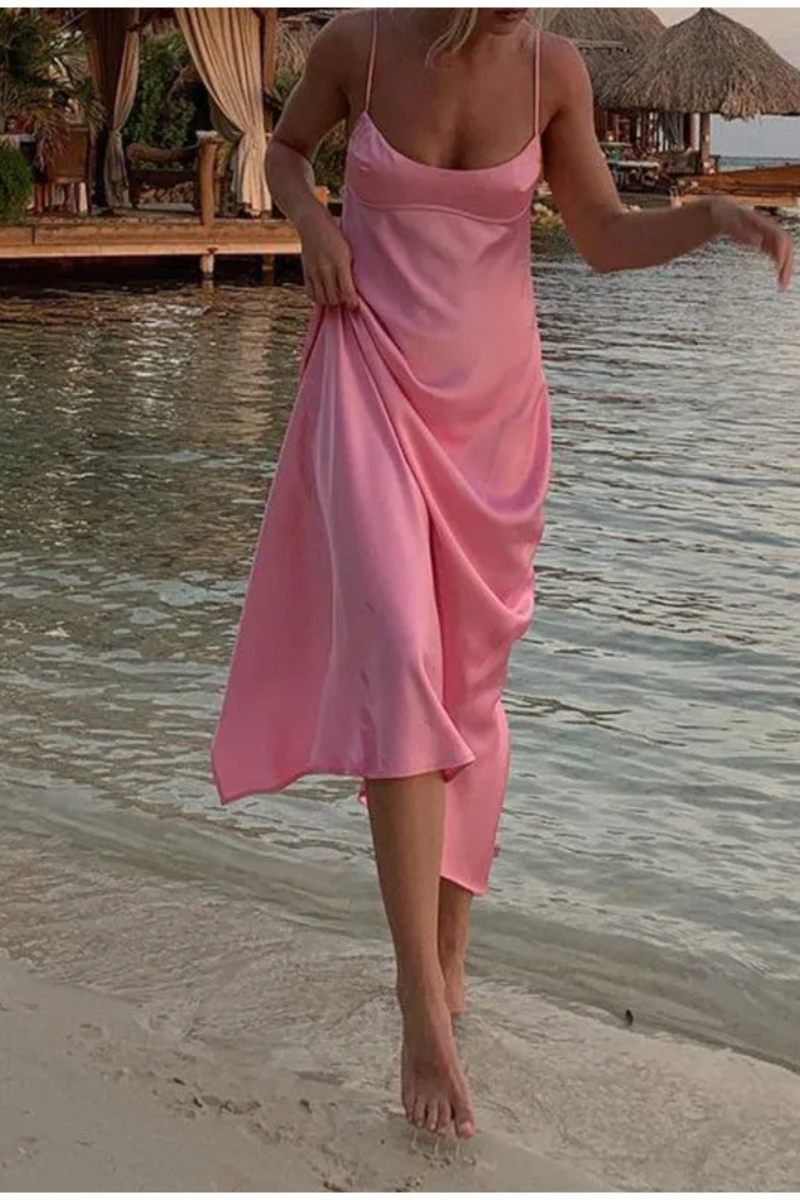 Amélie | Robe Longue en Satin Femme