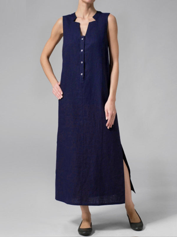 Blakely - Robe longue avec boutons et coupe coulissante