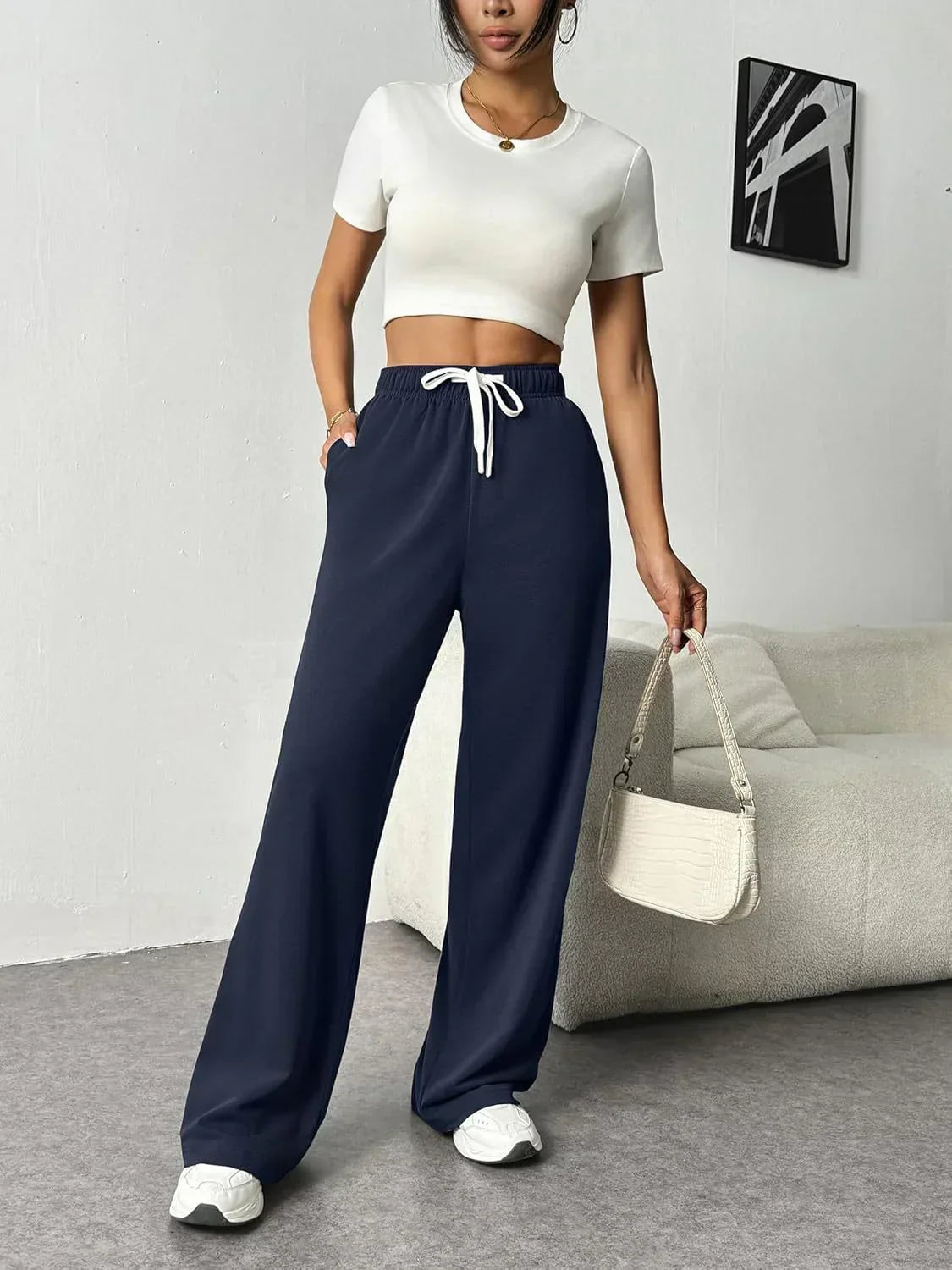Amélie - Pantalon Large Élégant pour l'Automne et l'Hiver pour Femme