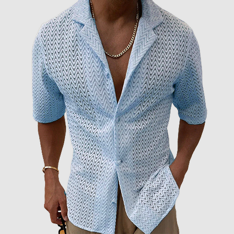 Aaron - Chemise en maille unie