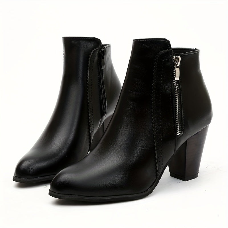 Lotte | Bottines à bout rond et à talon épais