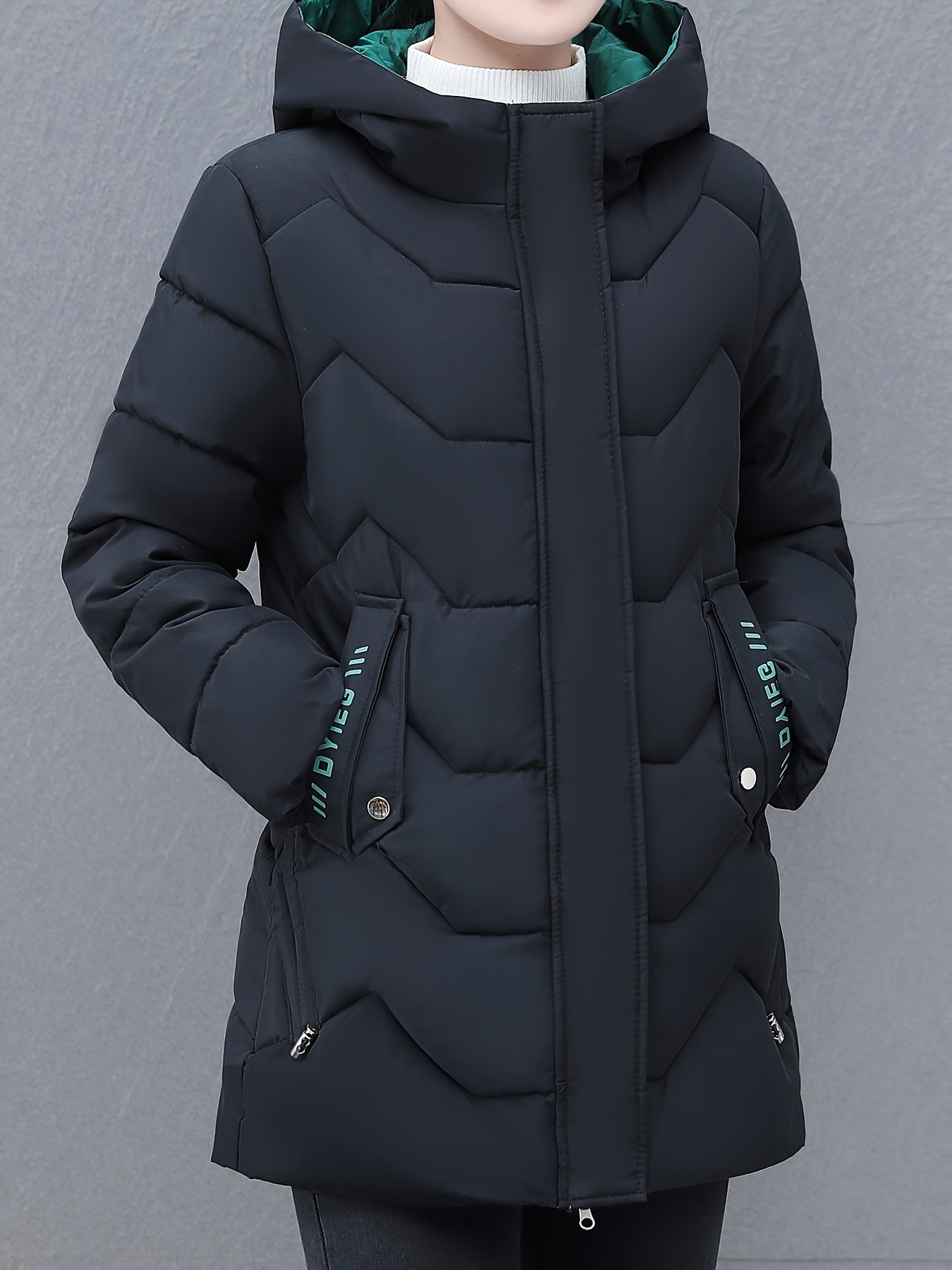 Veste tampon confortable de longueur moyenne pour femmes | Idéal pour l'automne/hiver