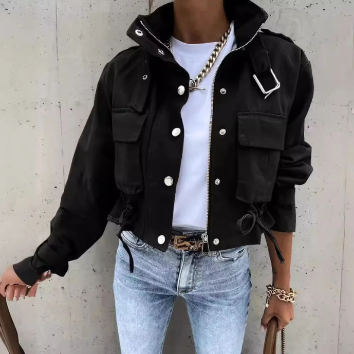 Tesha - Veste moderne à cordon de serrage pour femmes