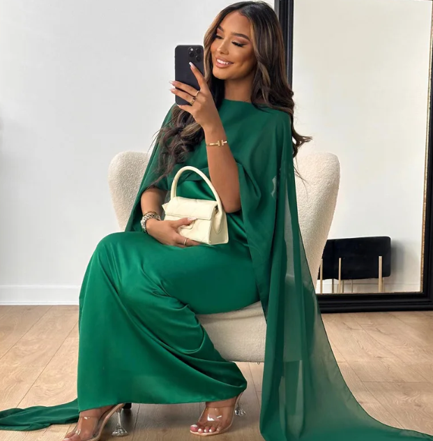 Ariana - Robes longues en satin pour femmes