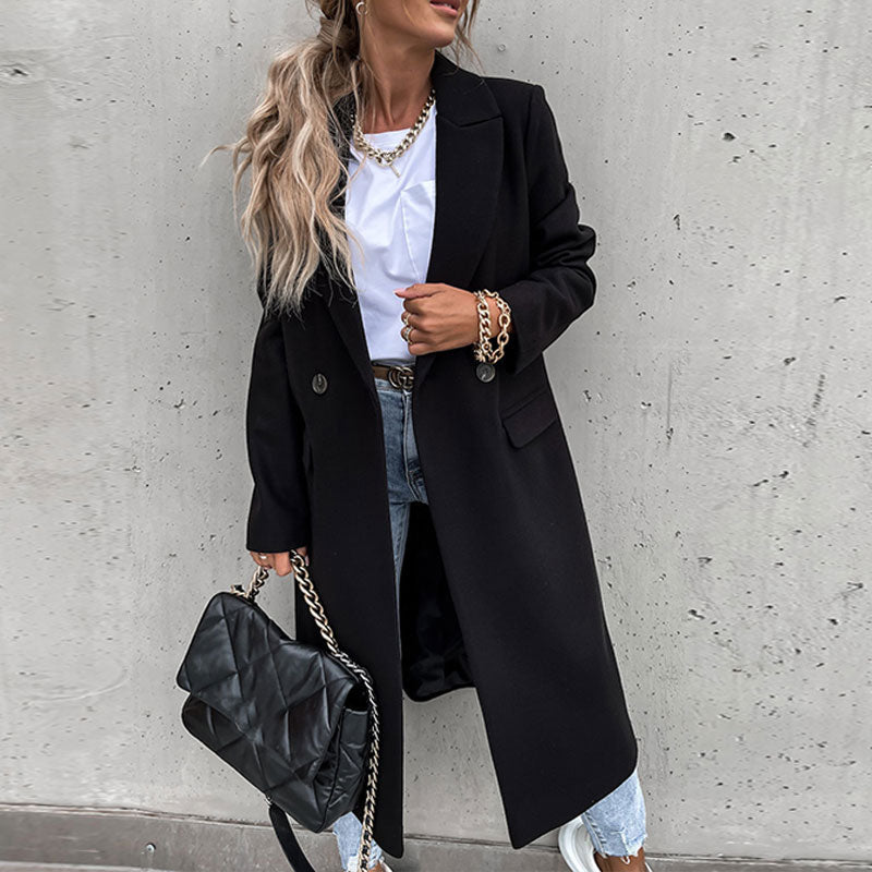 Manteau long avec boutons