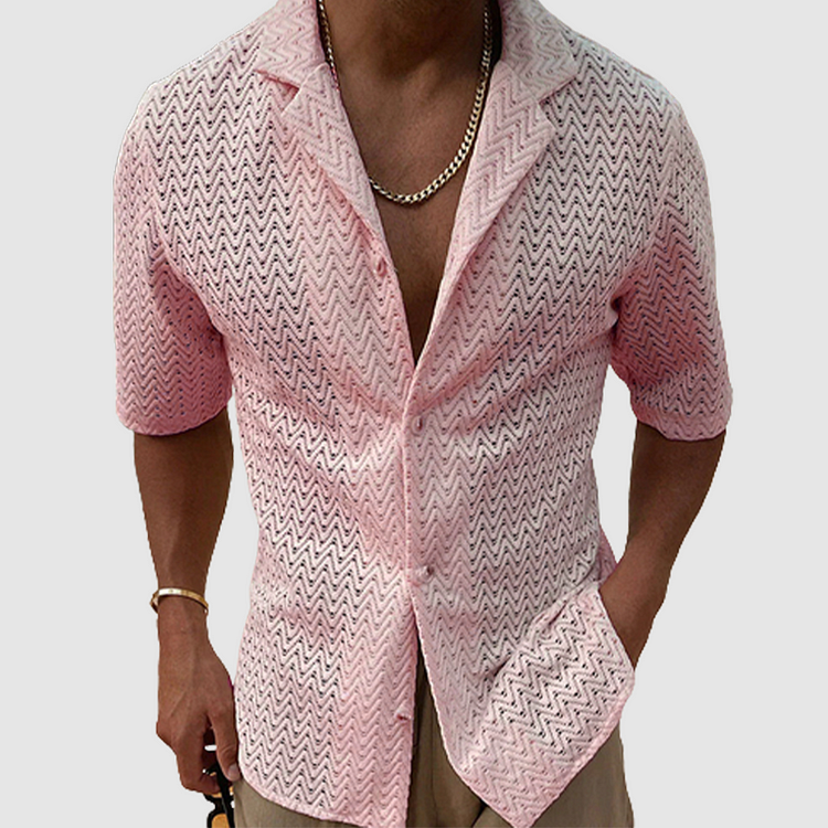 Aaron - Chemise en maille unie