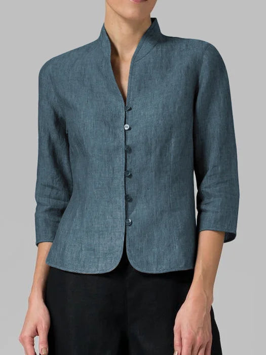 Carmencita | Blouse Femme à Col Montant Élégante et Confortable