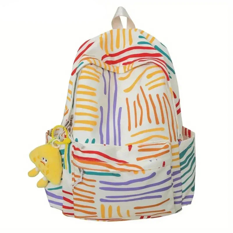 Mees | Colourful Stripes Stylish & Spacious Laptop Backpack (Sac à dos pour ordinateur portable)