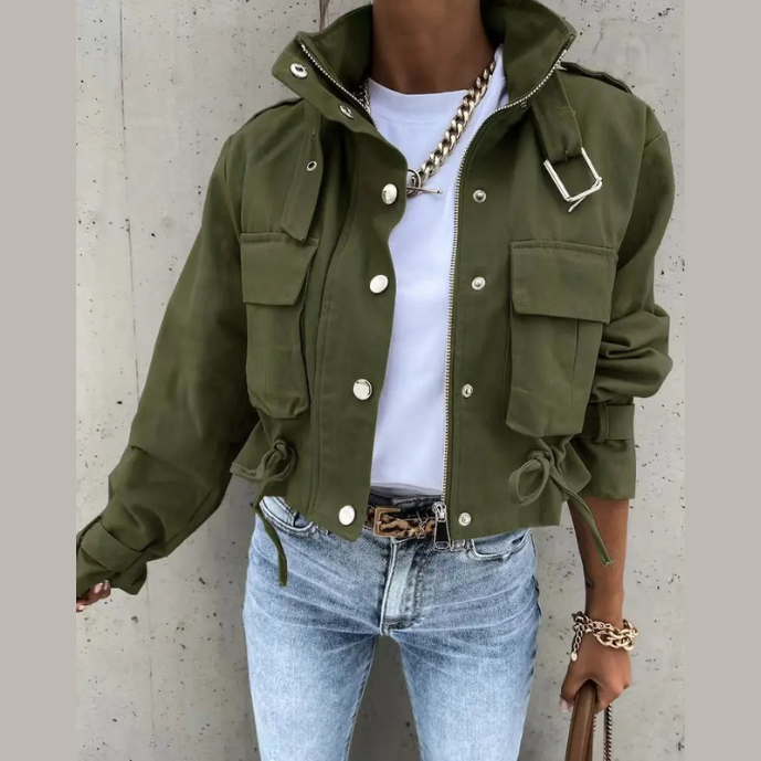 Tesha - Veste moderne à cordon de serrage pour femmes