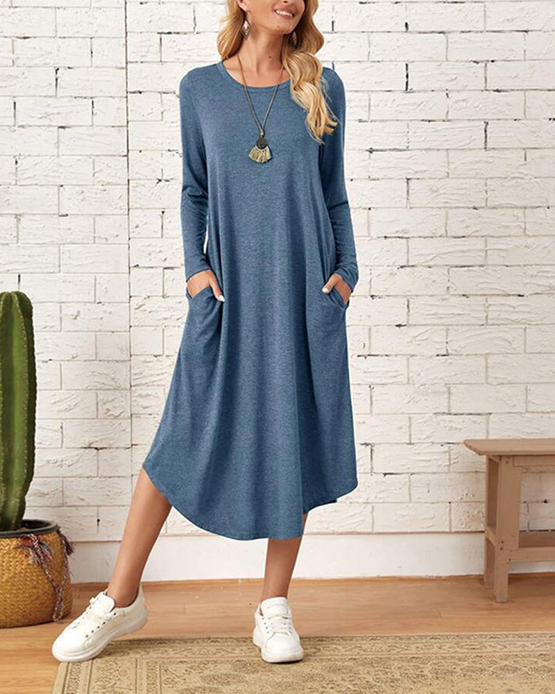 Milleke - Robe à manches longues pour femme
