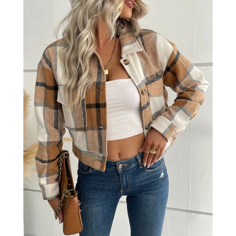 Mira - Veste à carreaux tendance pour femme