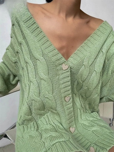 Cardigan tricoté surdimensionné pour femme – élégant et confortable